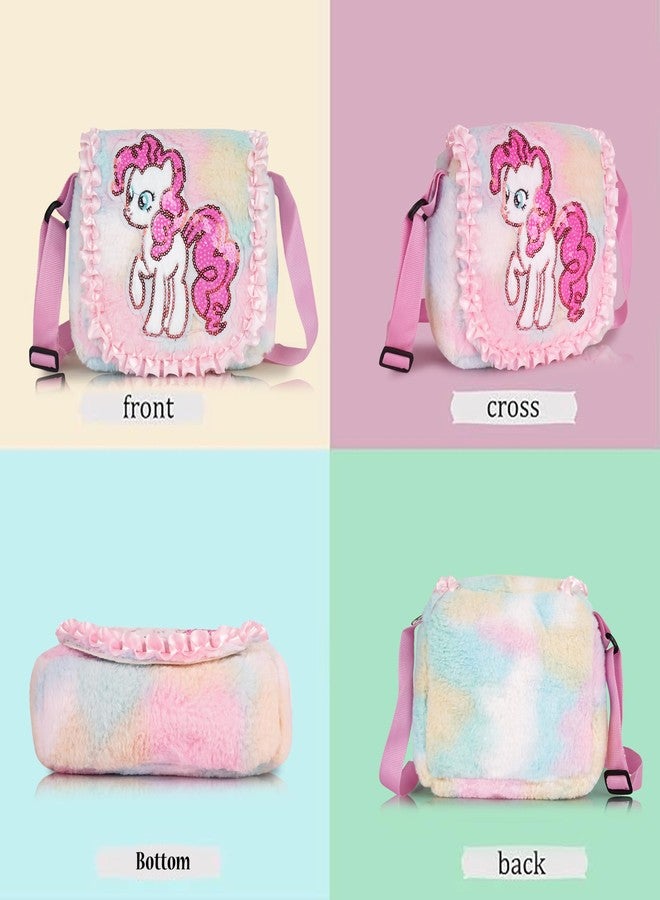 CULT FACTORY Beautiful Unicorn Bag for Girls Plush Toy Sling Bag for Kids Girls Mini Handbag Cross Body Kids Bags - Image 3